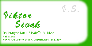 viktor sivak business card